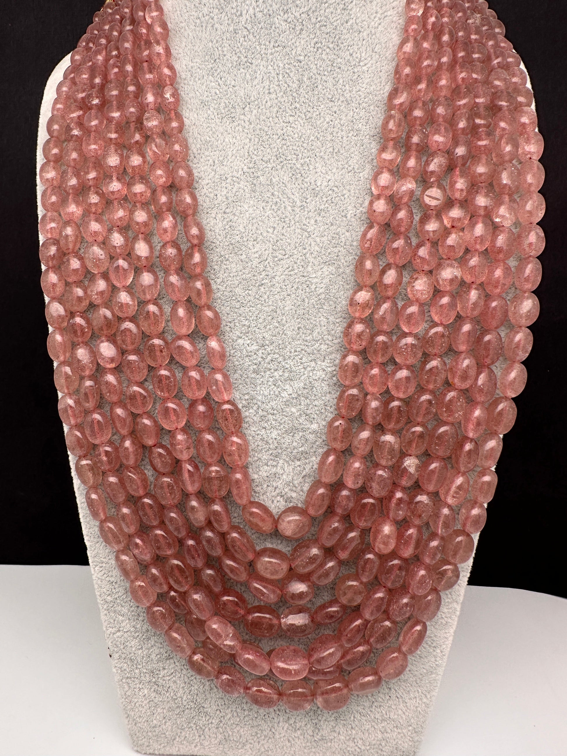 Cherry Quartz Beads Necklace