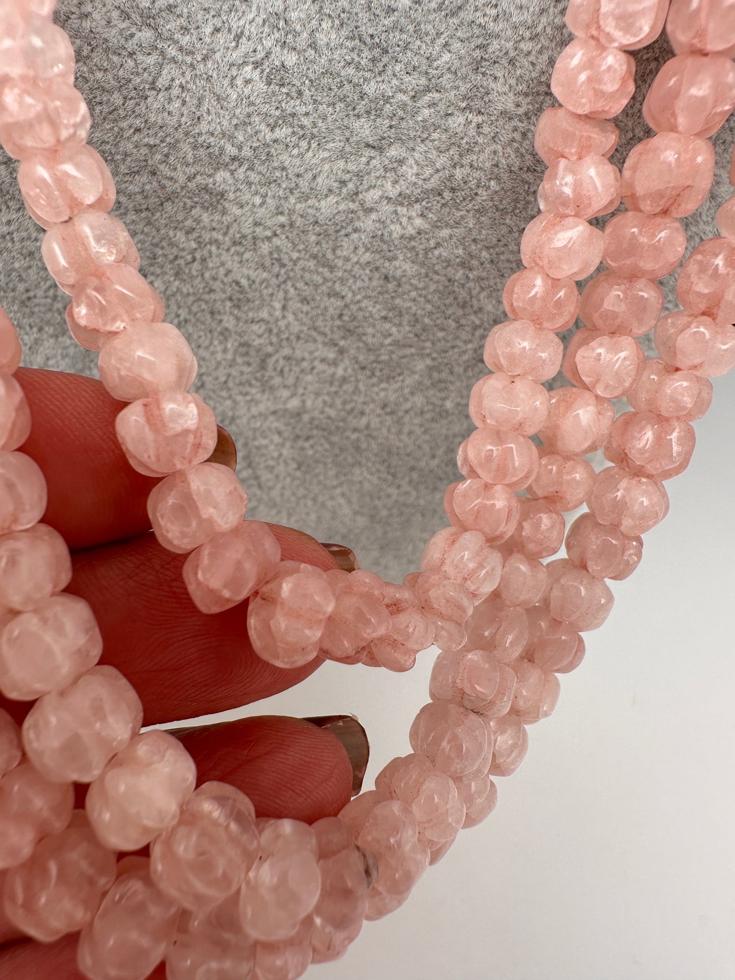 Pink pumpkin Beads