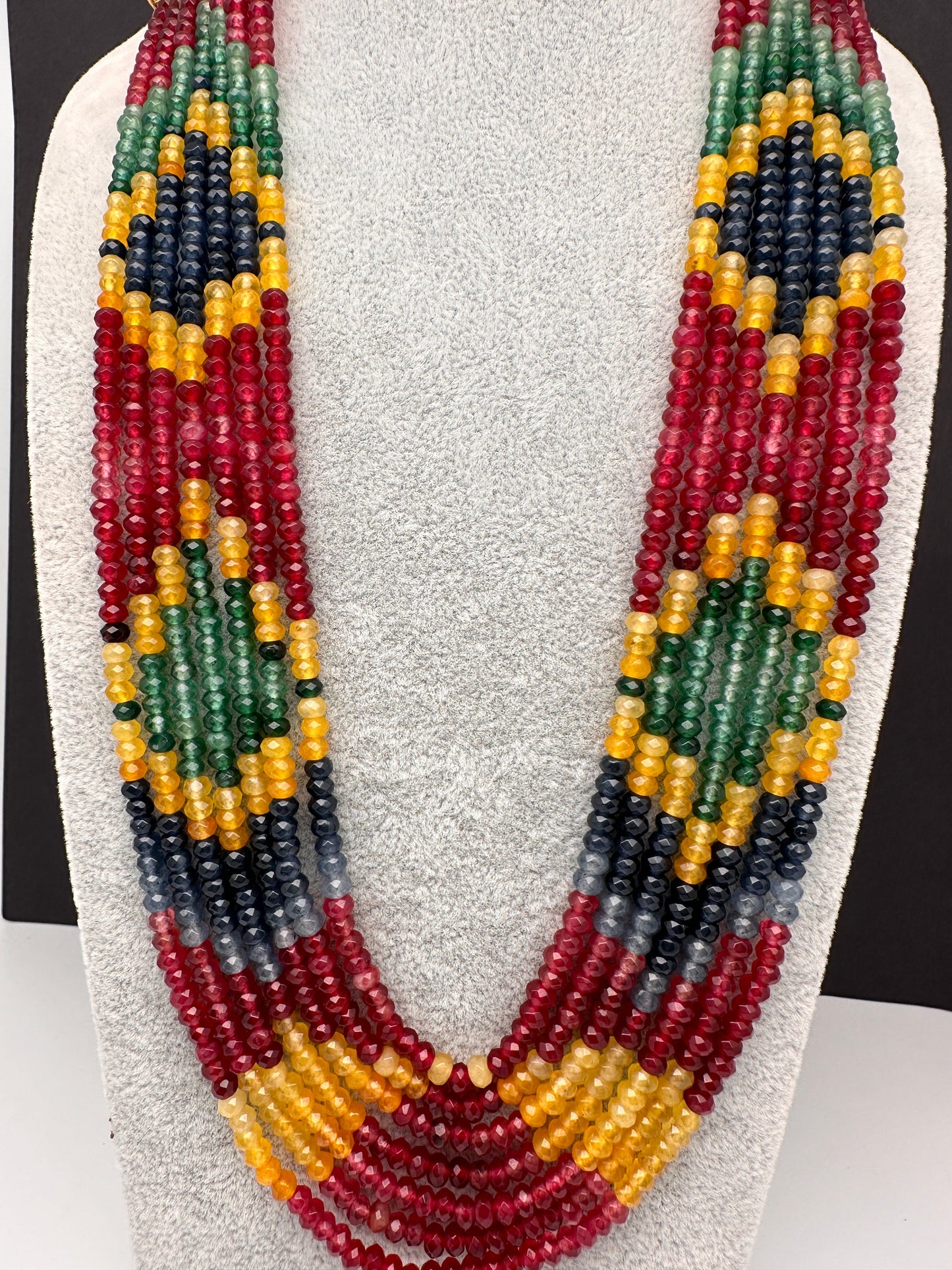 Multi layer Onyx Beads Necklace