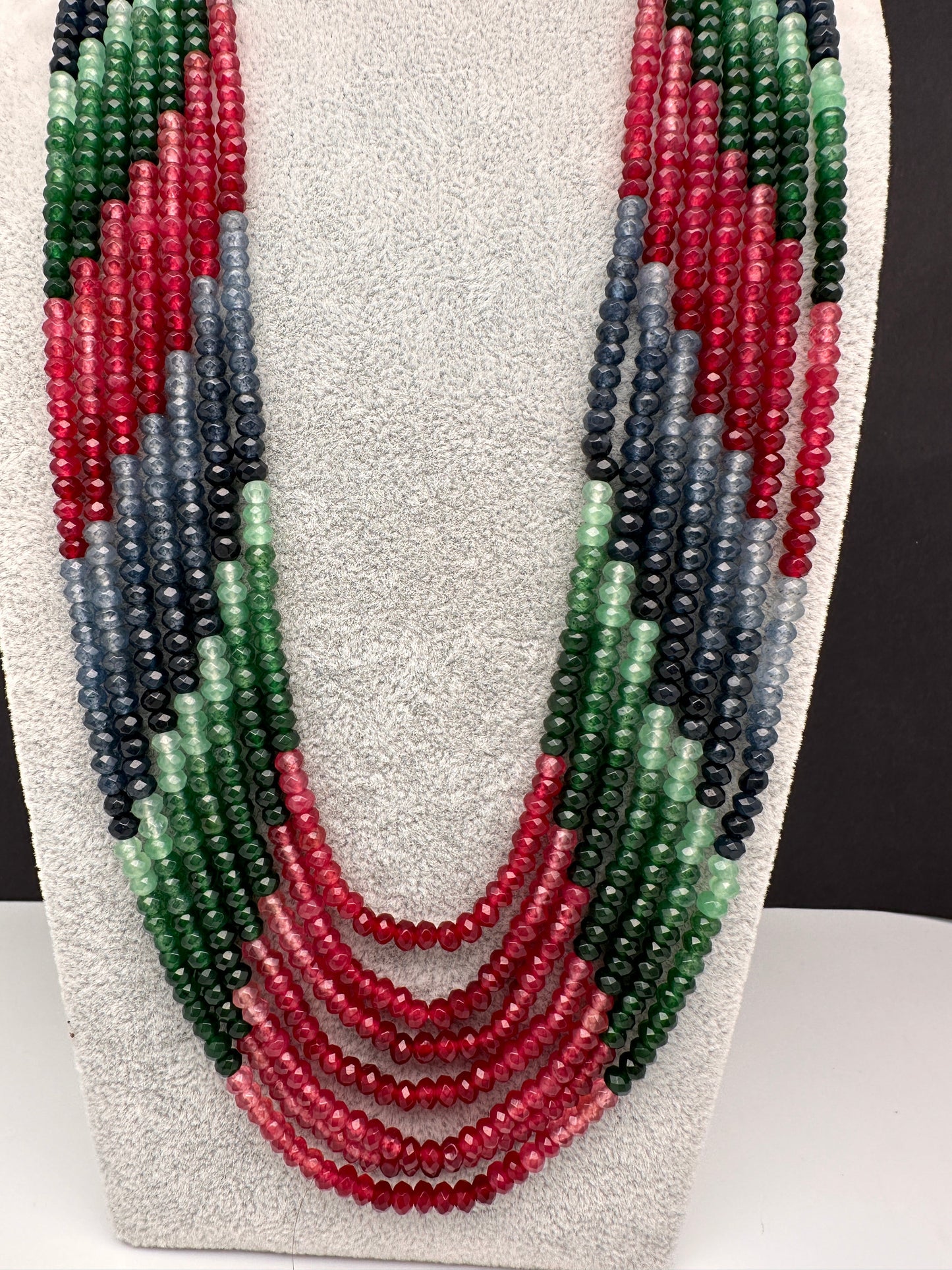 Multi layer Onyx Beads Necklace