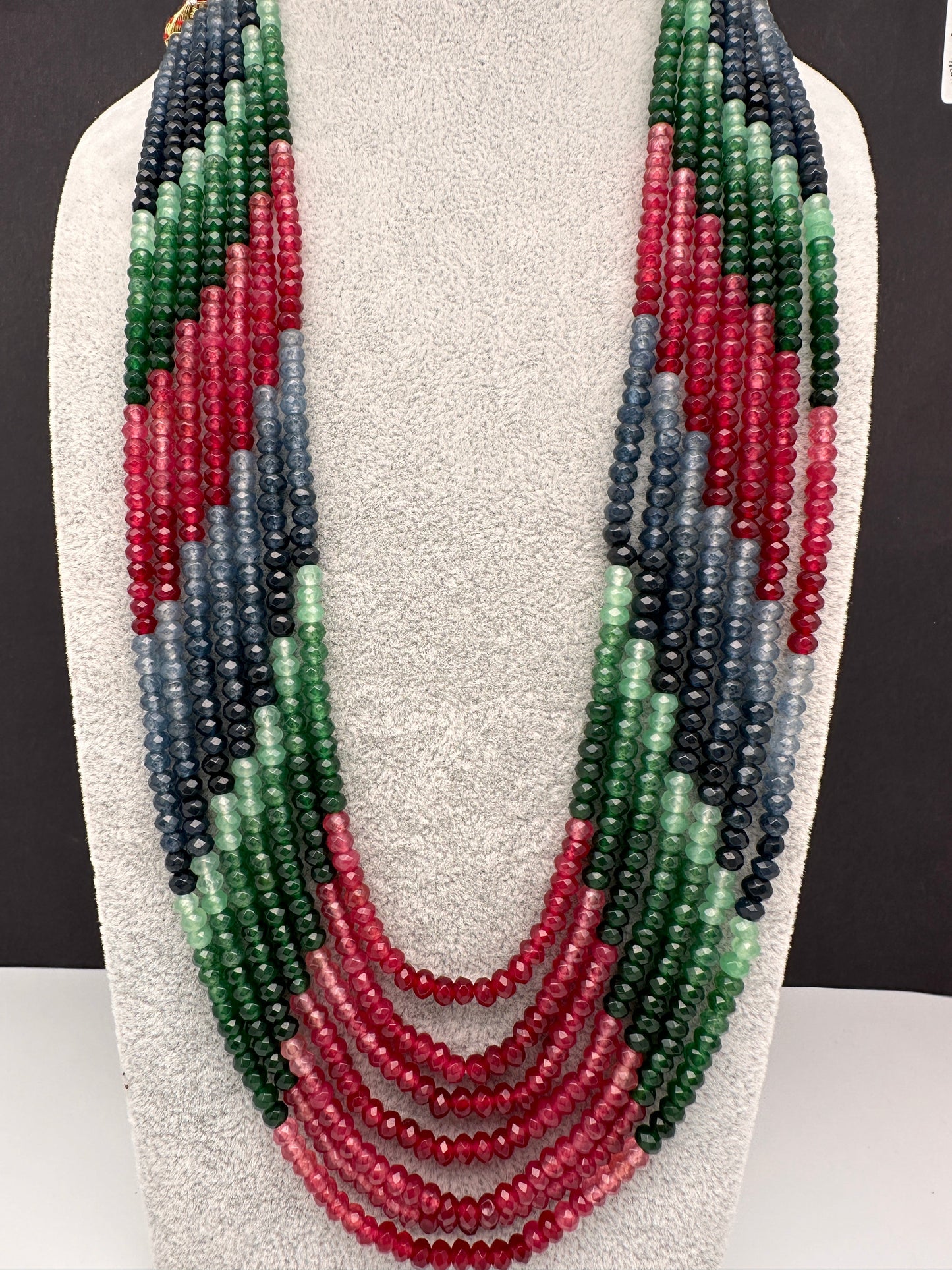 Multi layer Onyx Beads Necklace