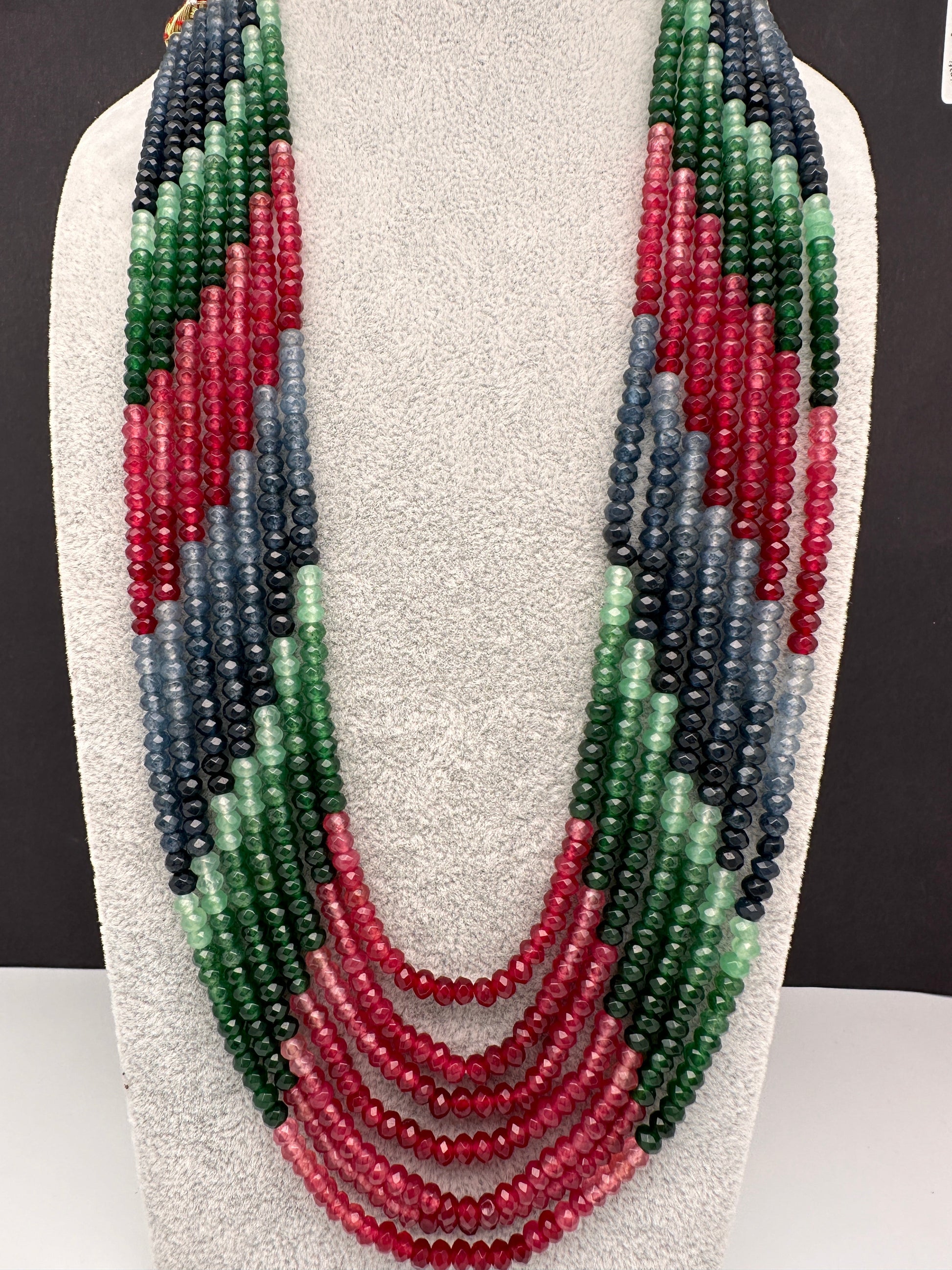 Multi layer Onyx Beads Necklace