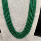 Green Emerald Real Beads Mala Necklace