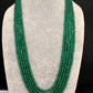 Green Emerald Real Beads Mala Necklace