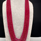 Ruby Pink Real Beads Mala Necklace