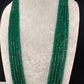 Green Emerald Real Beads Mala Necklace