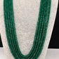 Green Emerald Real Beads Mala Necklace