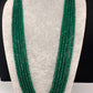 Green Emerald Real Beads Mala Necklace