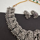 Goddess Lakshmi Elephant Silver Replica Short Necklace