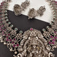 Goddess Lakshmi Eelphant Silver Replica Short Necklace