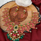 Red Jadau Kundan Mango Necklace