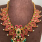 Red Jadau Kundan Mango Necklace