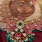 Red Jadau Kundan Mango Necklace