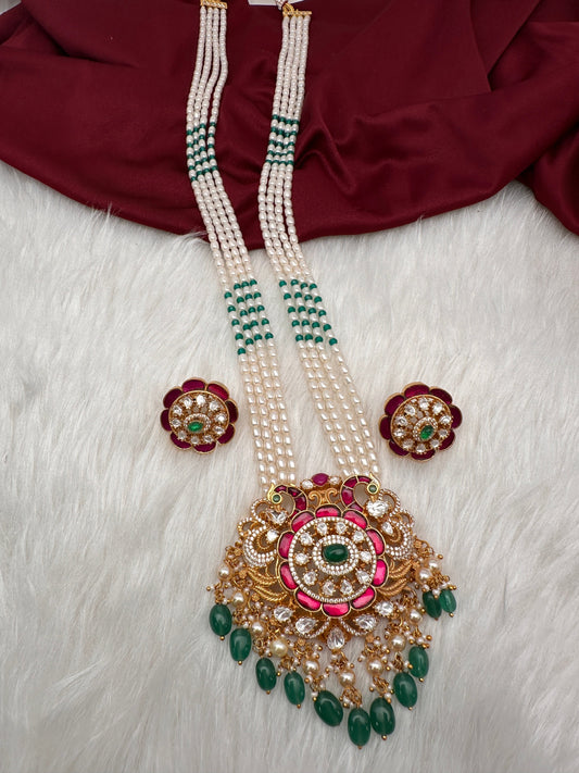 Jadau Kundan Multi Layer Pearl Necklace