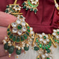 Jadau Kundan Green Floral Necklace