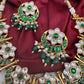 Jadau Kundan Green Floral Necklace