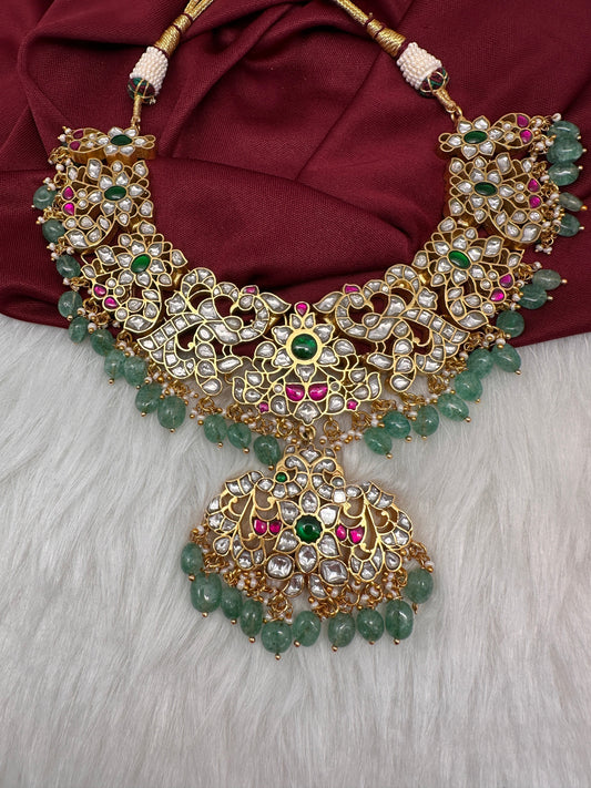 Jadau KundanMulti Color Stones Neckline Necklace