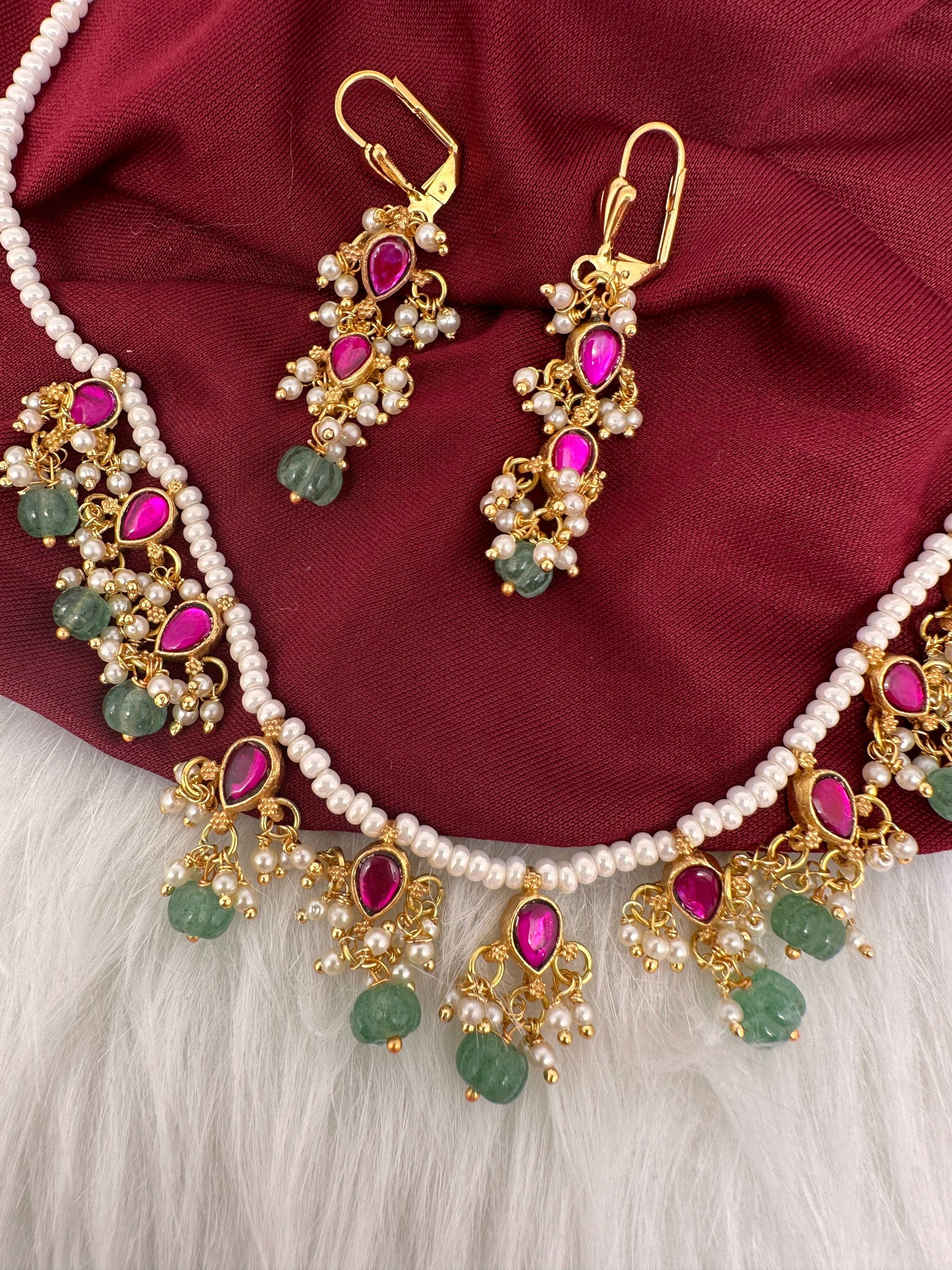 Jadau Kundan Dainty Kids Necklace