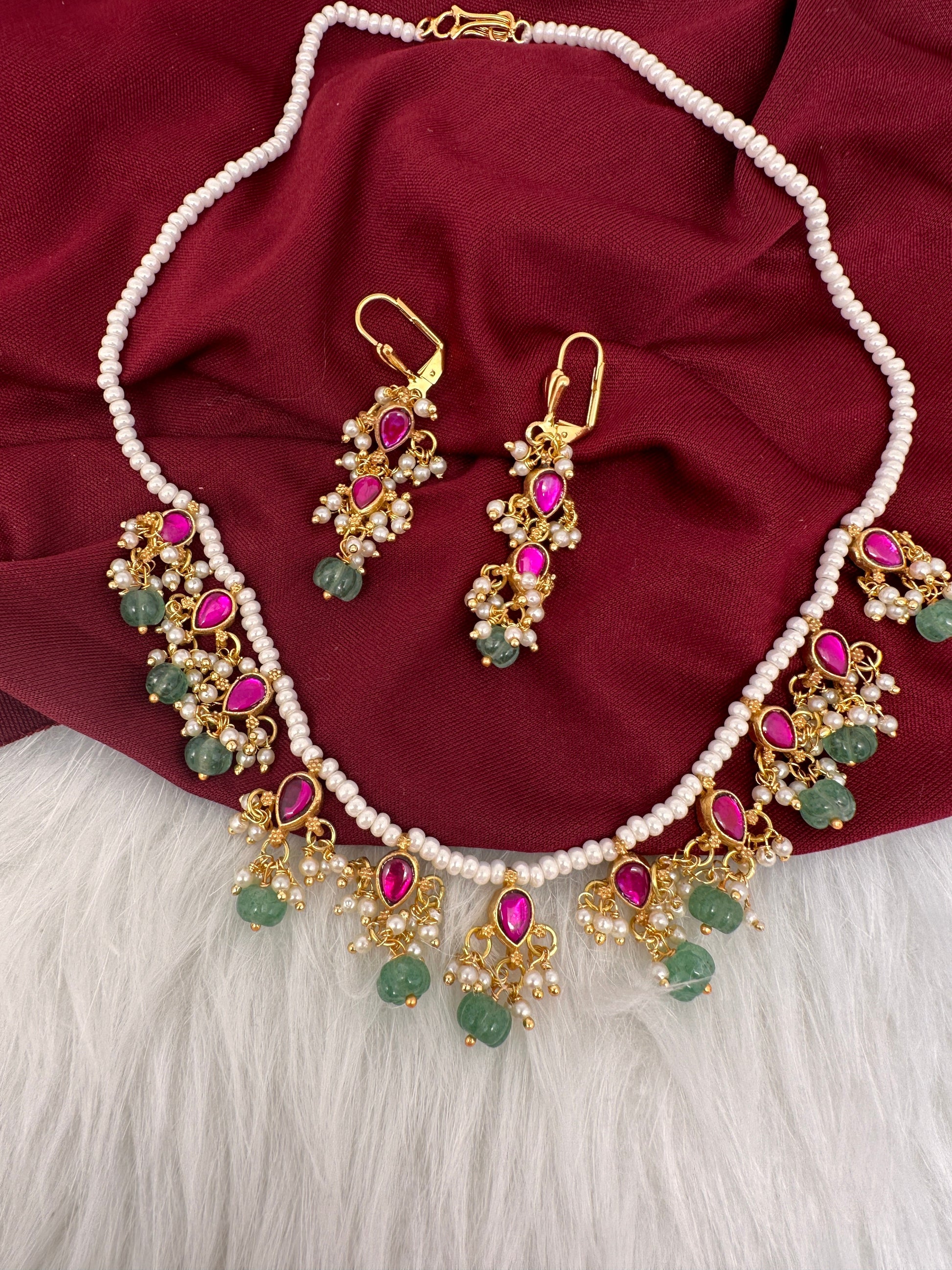 Jadau Kundan Dainty Kids Necklace