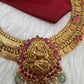 Jadau Kundan Goddess Lakshmi  Kassu Coins Long Necklace