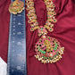 Jadau Kundan Goddess Lakshmi Lotus Short Necklace