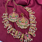 Jadau Kundan Goddess Lakshmi Lotus Short Necklace