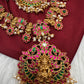 Jadau Kundan Goddess Lakshmi Lotus Short Necklace