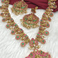 Jadau Kundan Goddess Lakshmi Lotus Long Necklace