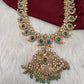 Jadau Kundan White Mango Long  Necklace with Detachable Pendent