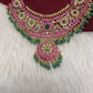 Jadau Kundan Neckline Necklace with Emerald Beads