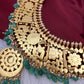 Jadau Kundan Neckline Necklace with Emerald Beads