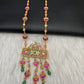 Jadau Kundan Emerald Beads Dainty Necklace