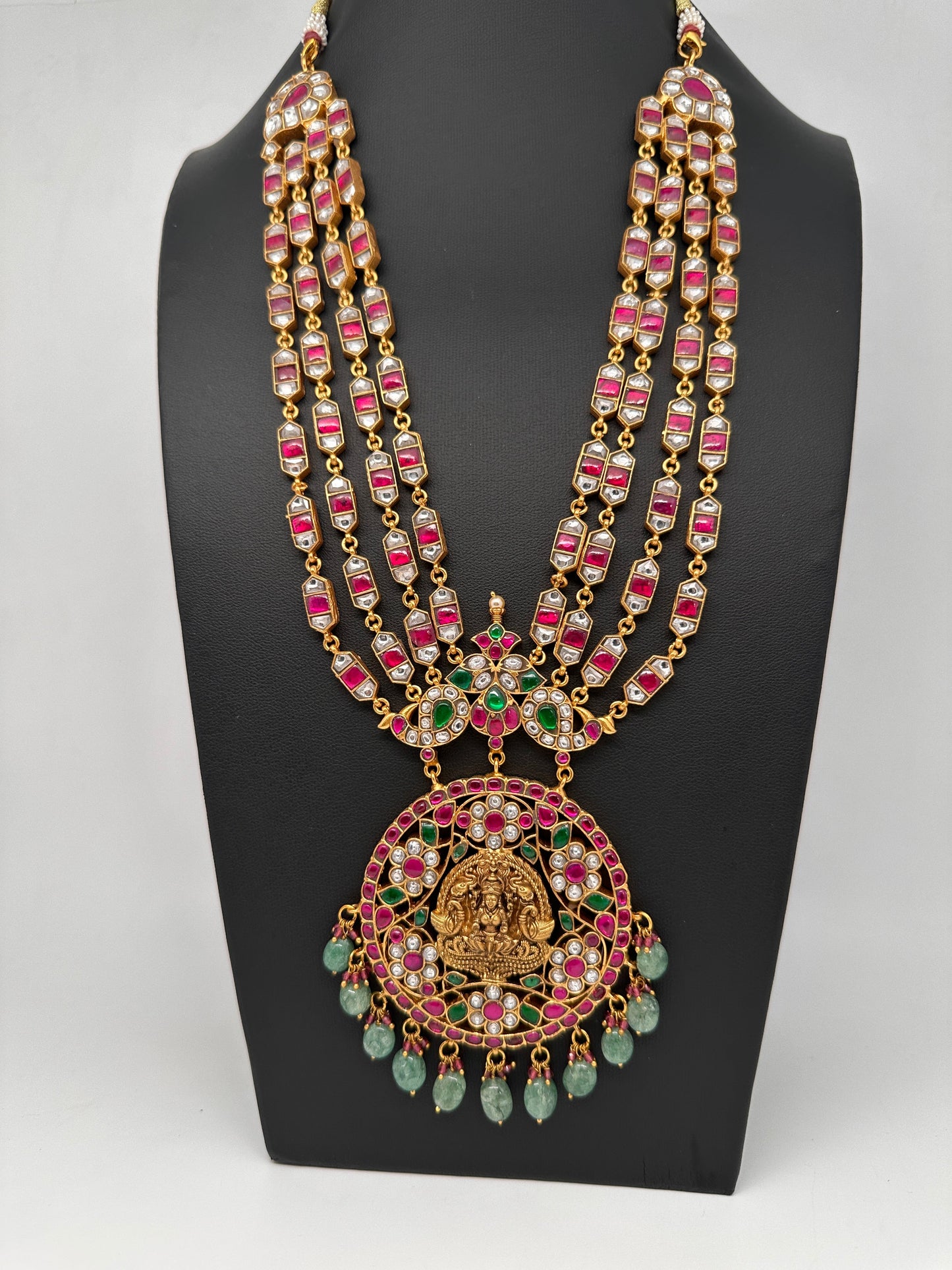 Jadau Kundan Goddess Lakshmi Multi Layer Necklace