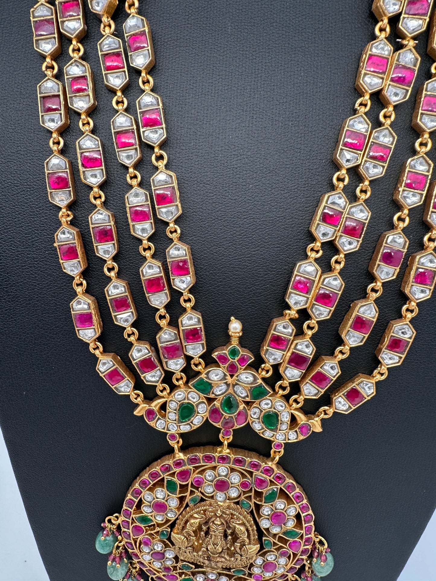 Jadau Kundan Goddess Lakshmi Multi Layer Necklace