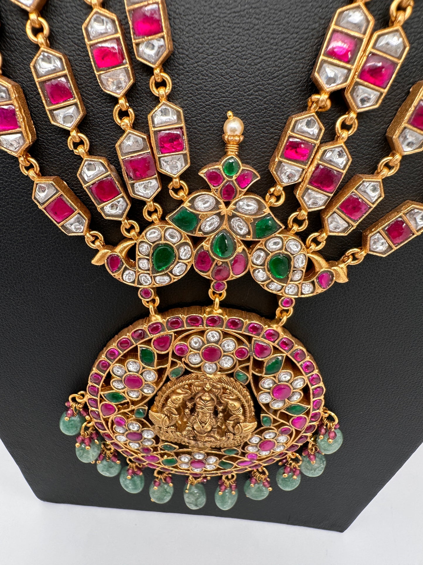 Jadau Kundan Goddess Lakshmi Multi Layer Necklace