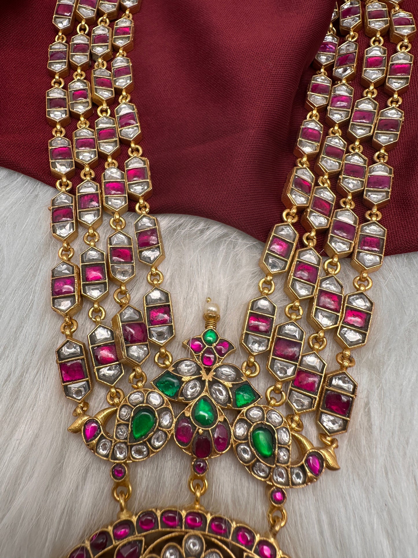 Jadau Kundan Goddess Lakshmi Multi Layer Necklace