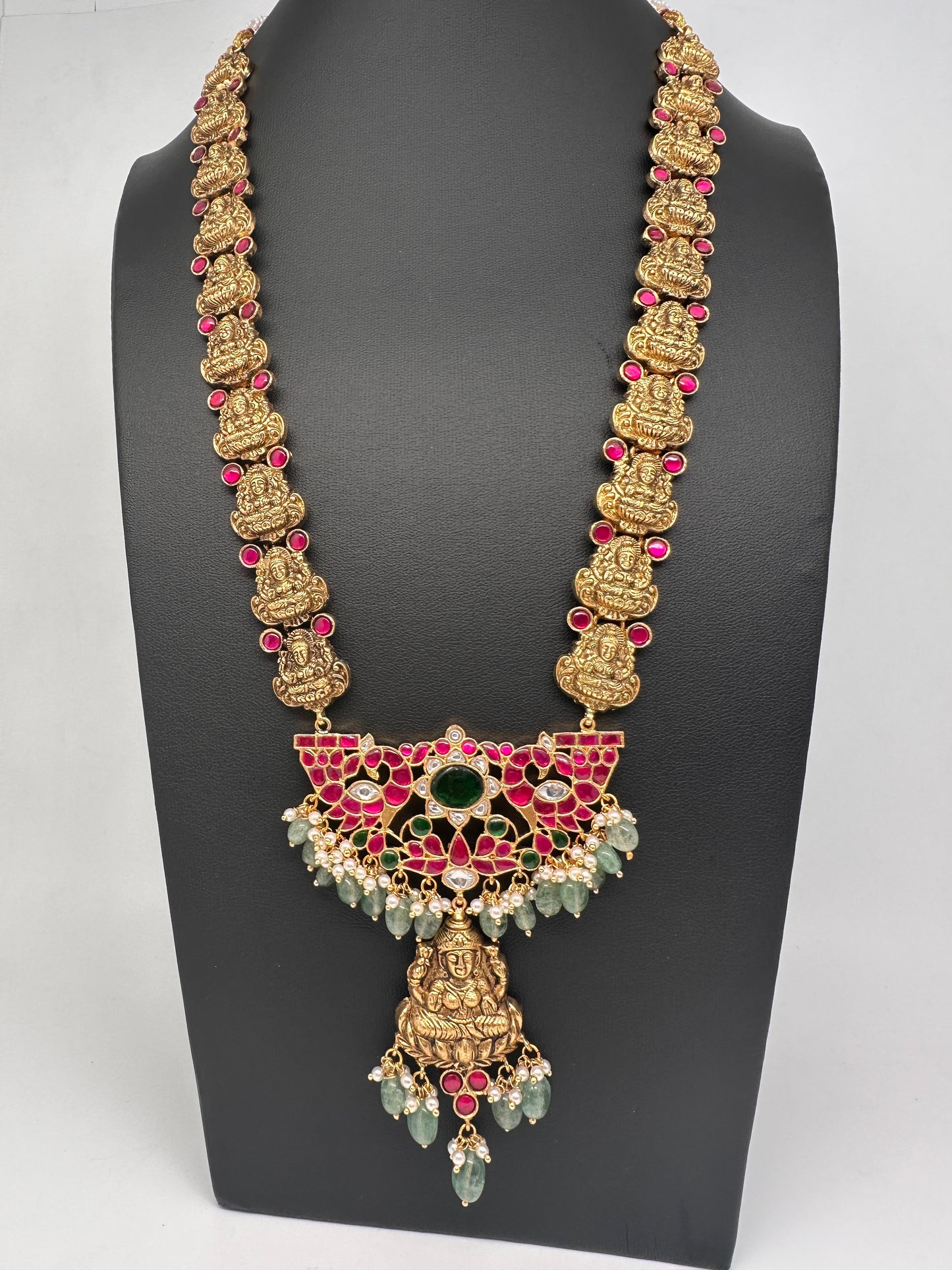 Jadau Kundan Goddess Lakshmi Nakshi Necklace