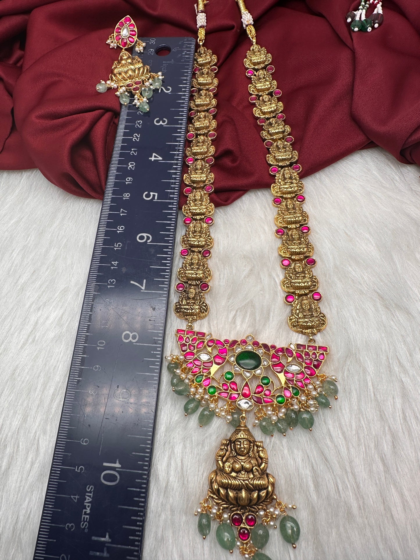 Jadau Kundan Goddess Lakshmi Nakshi Necklace