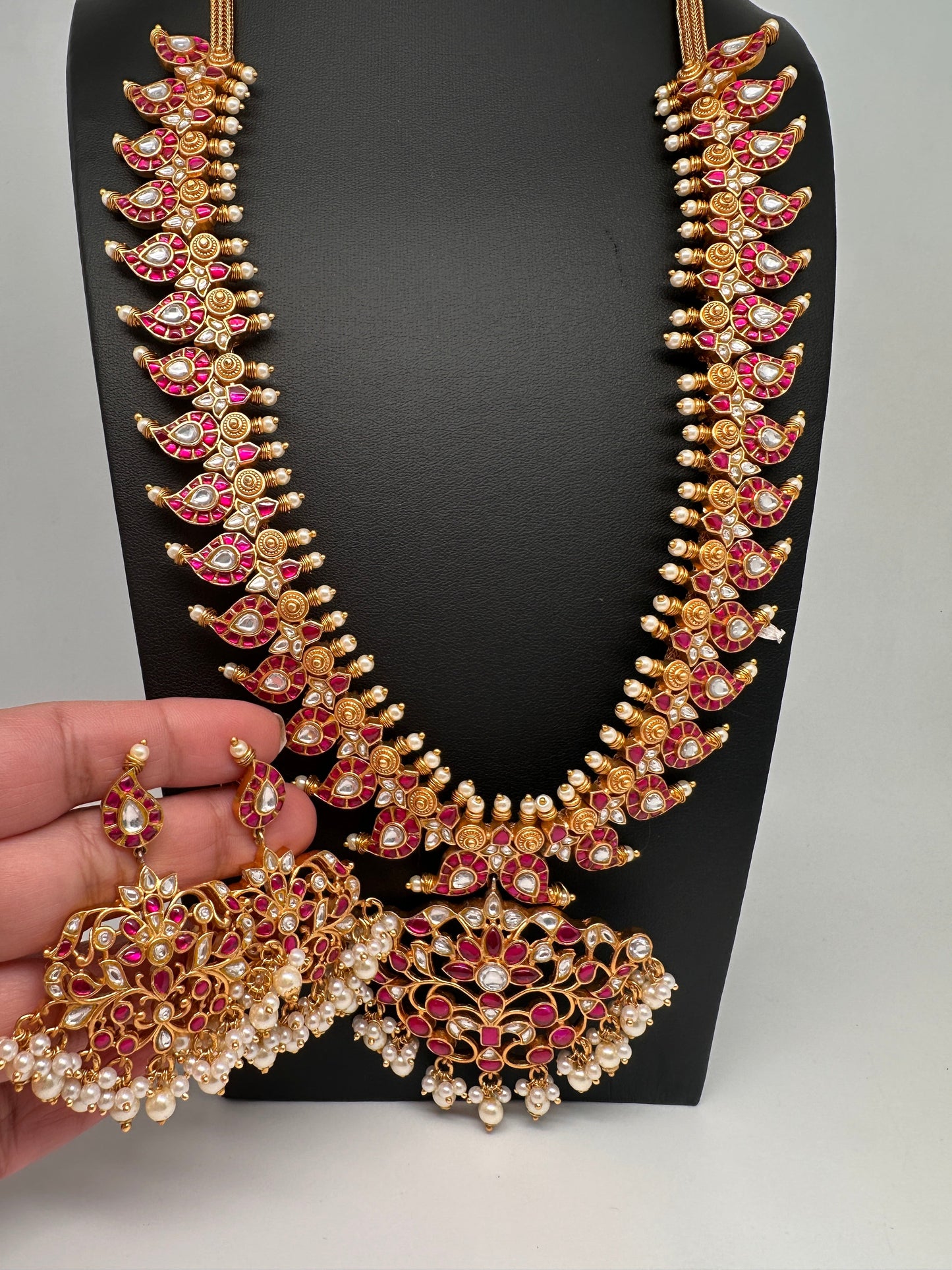 Jadau Kundan Mango Haar Long Necklace