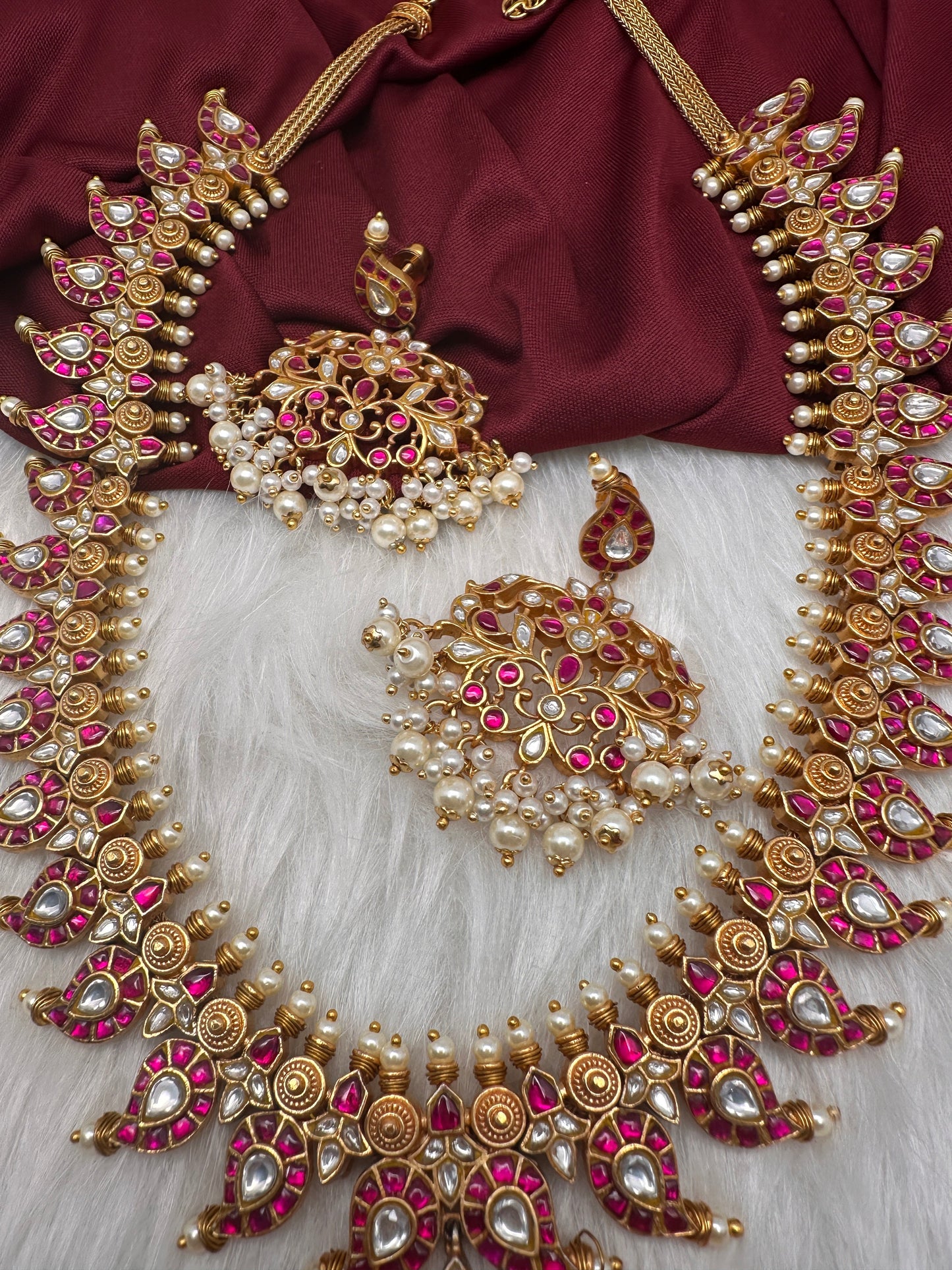 Jadau Kundan Mango Haar Long Necklace