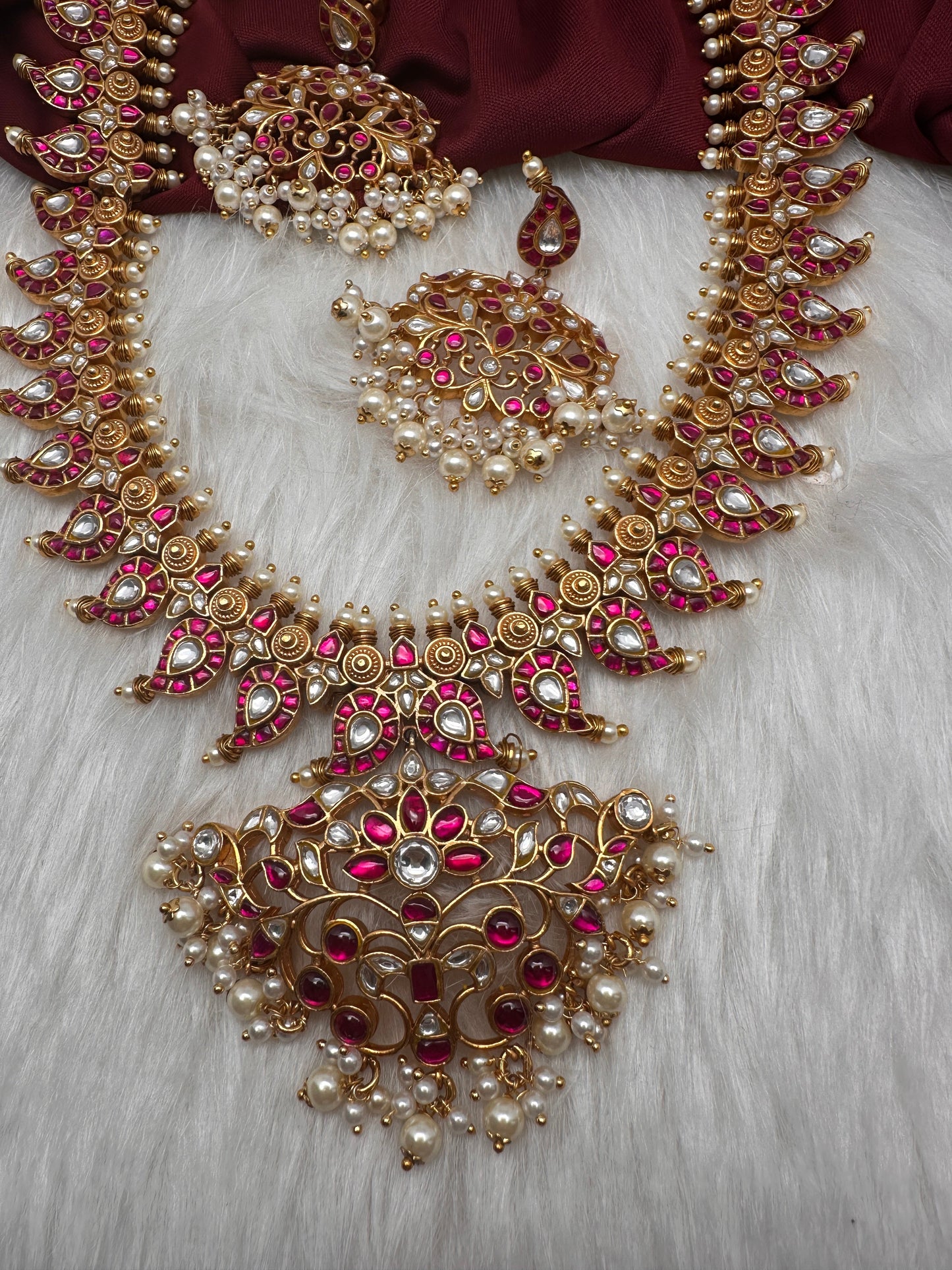 Jadau Kundan Mango Haar Long Necklace