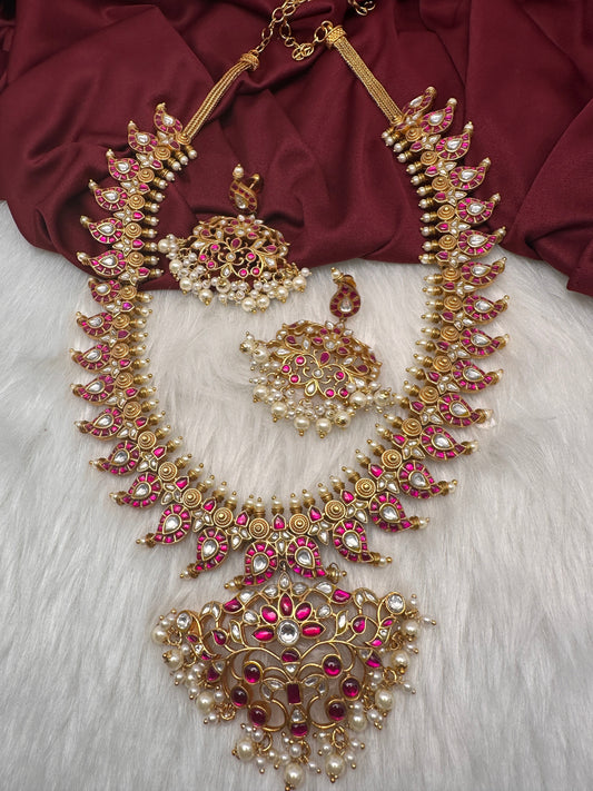 Jadau Kundan Mango Haar Long Necklace