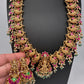 Jadau Kundan Peacock Haar Long Necklace with Jhumkis