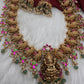 Jadau Kundan Peacock Haar Long Necklace with Jhumkis