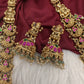 Jadau Kundan Peacock Haar Long Necklace with Jhumkis