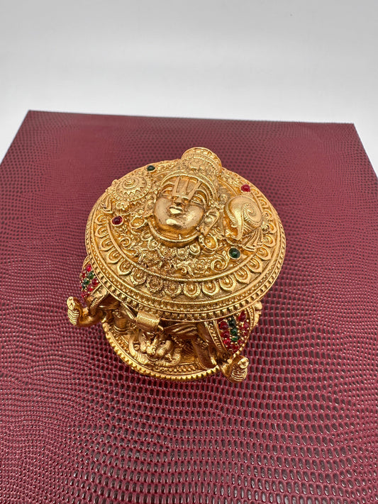 Balaji Lakshmi Elephant Matte Finish Kumkum Box Bharani