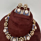 Moissanite Kundan Color Stone Necklace - Blue