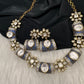 Moissanite Kundan Color Stone Necklace - Blue