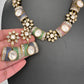 Moissanite Kundan Color Stone Necklace - Multi