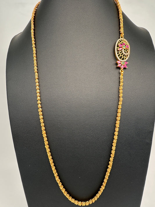 Side Pendent Chandra Mala Necklace